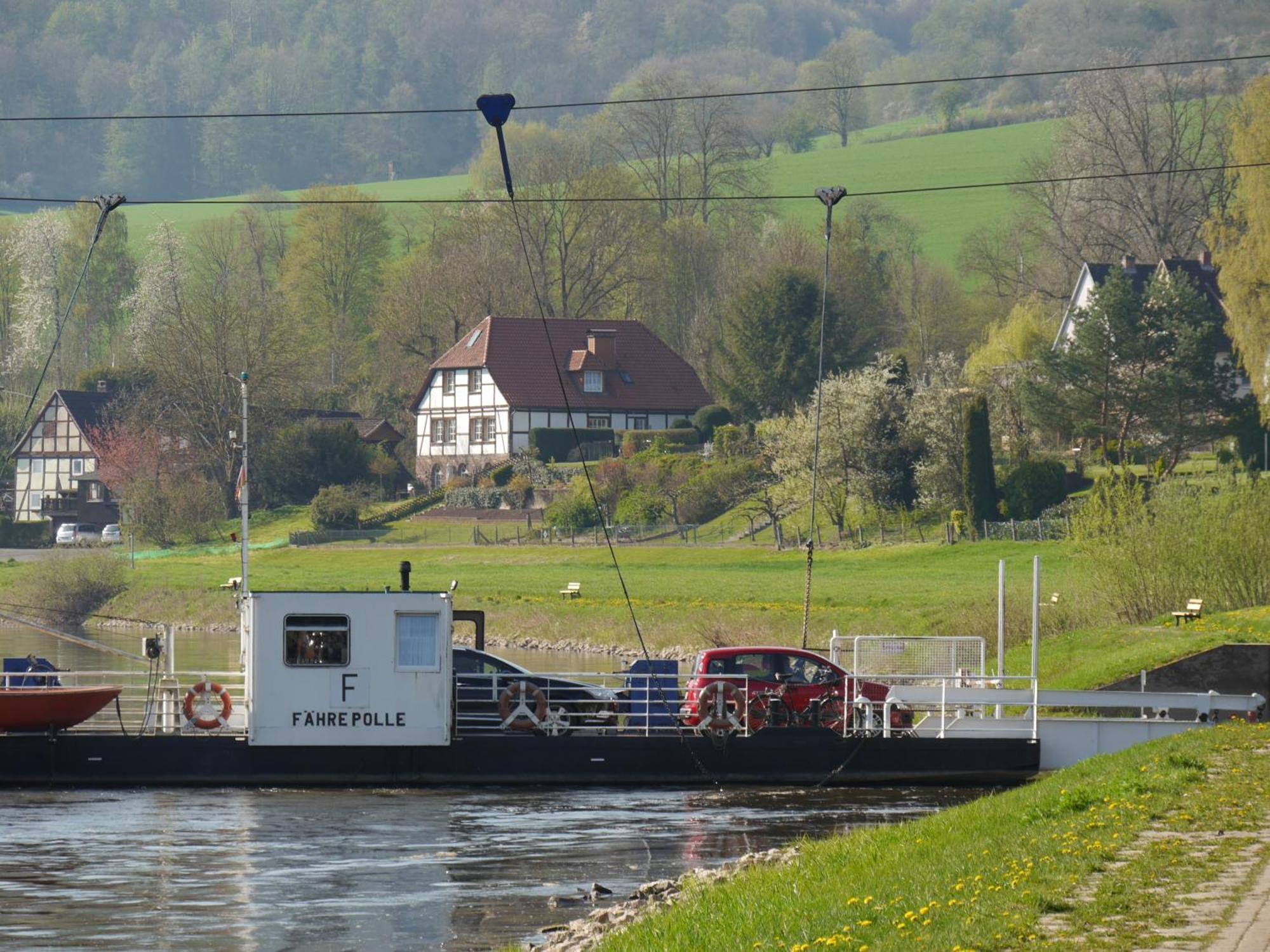 Ferienwohnung Weserblick Polle Bagian luar foto