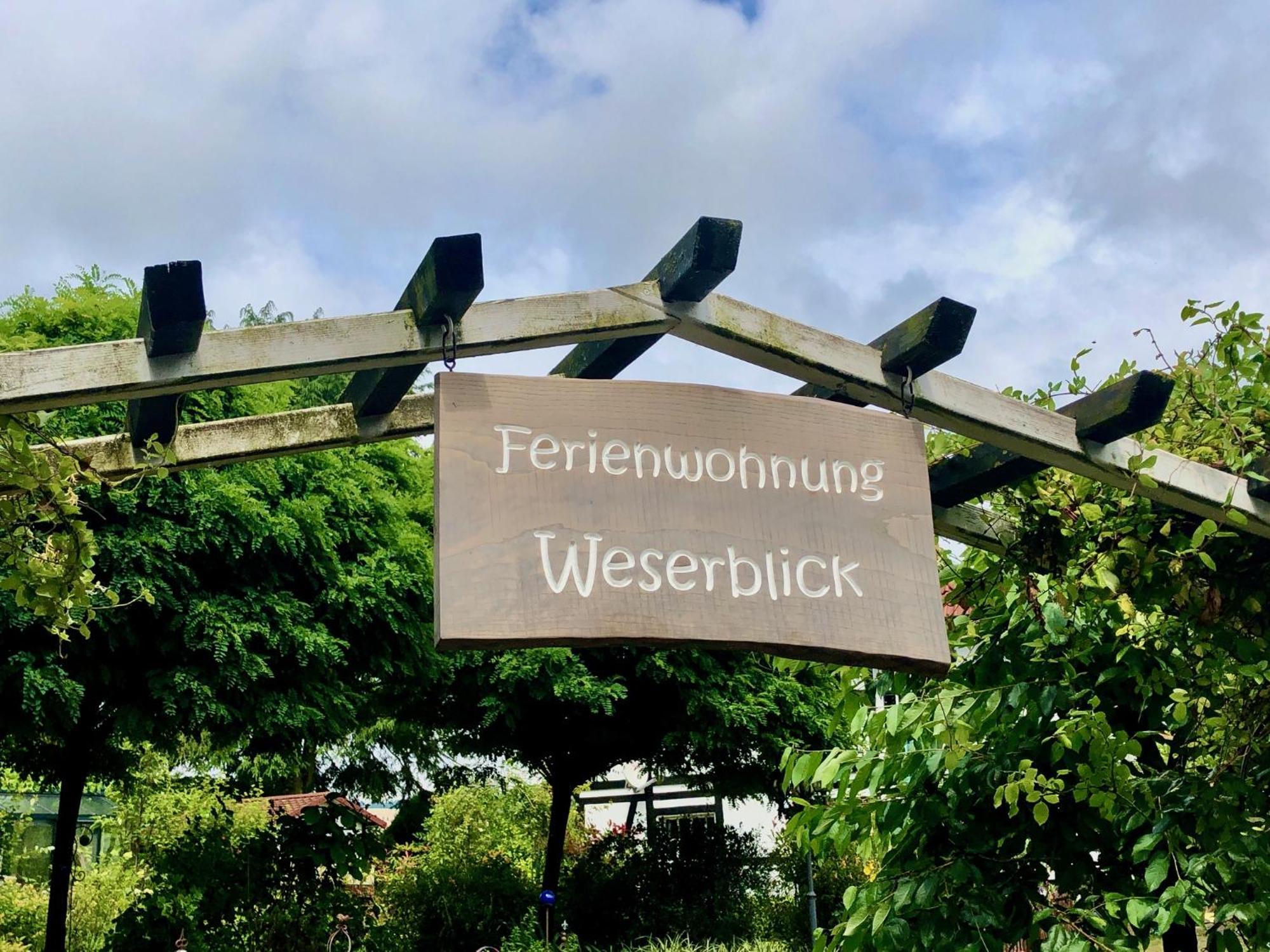 Ferienwohnung Weserblick Polle Bagian luar foto