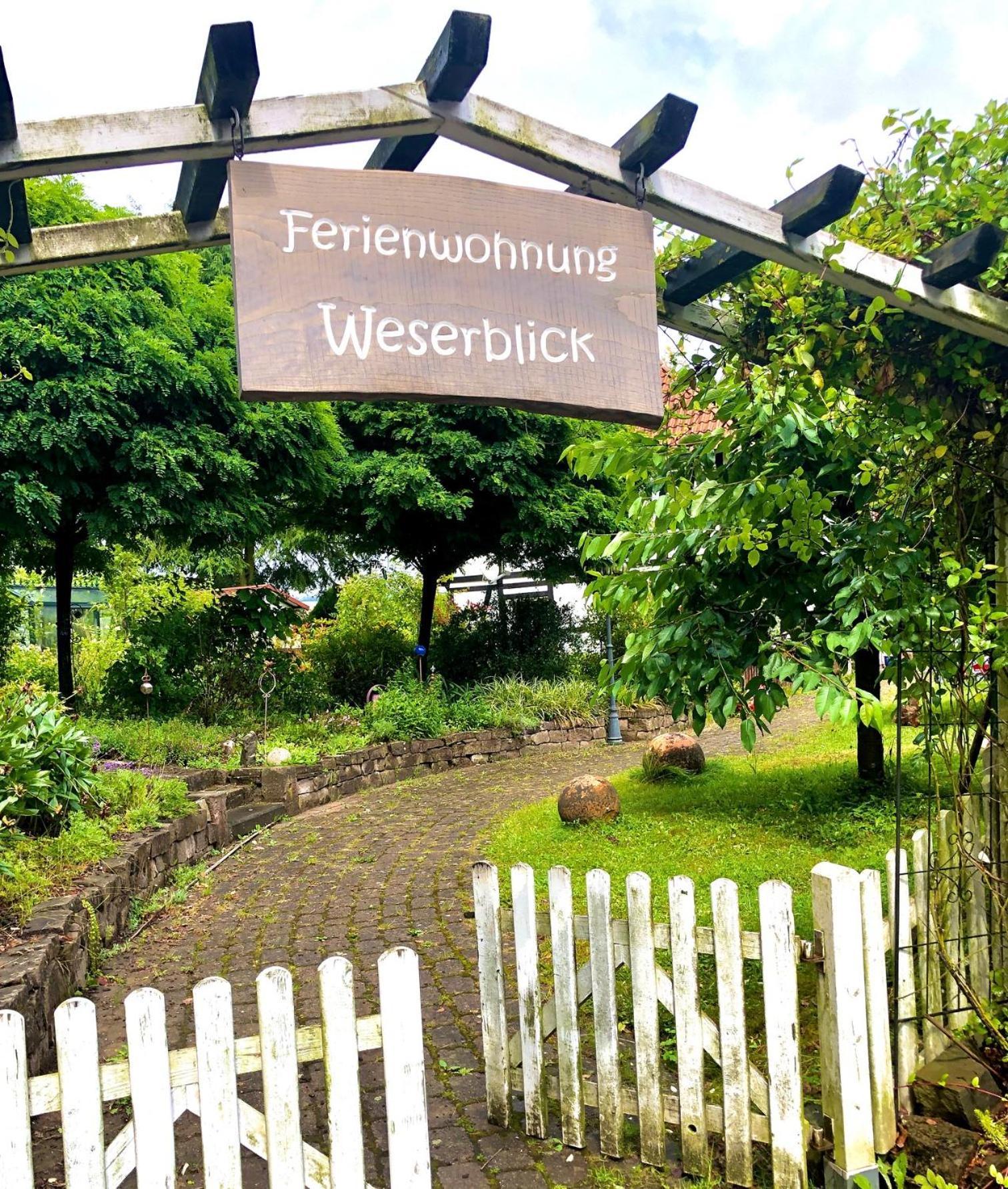 Ferienwohnung Weserblick Polle Bagian luar foto