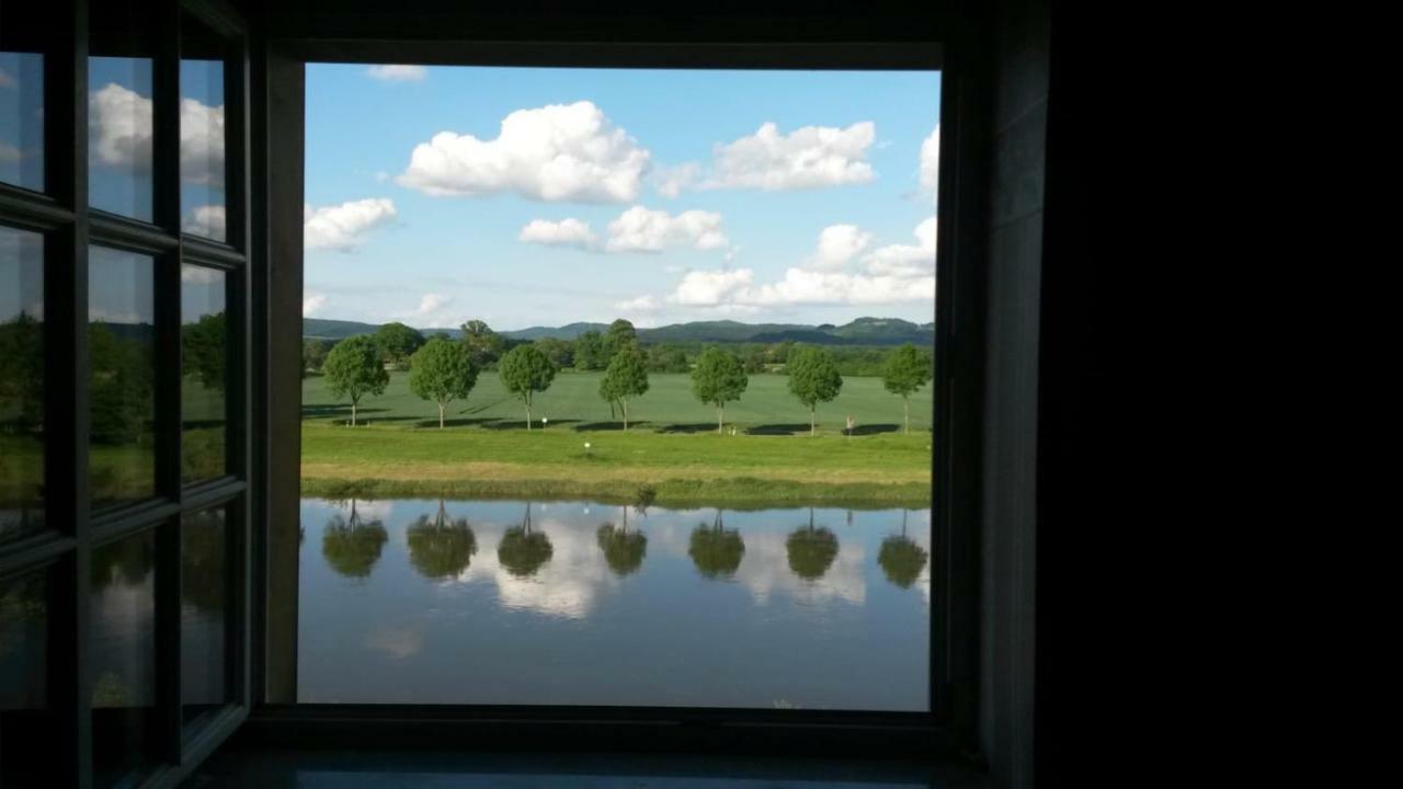 Ferienwohnung Weserblick Polle Bagian luar foto