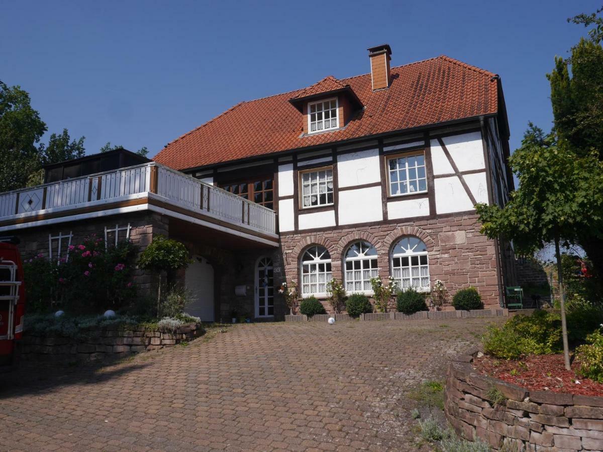 Ferienwohnung Weserblick Polle Bagian luar foto